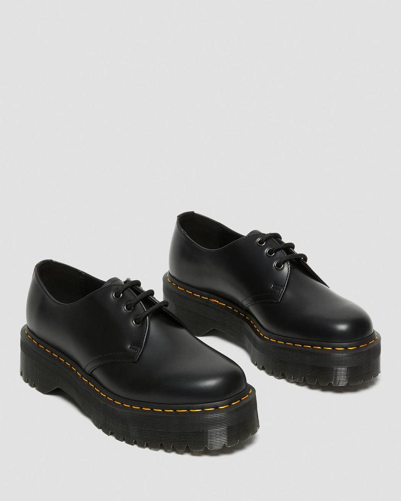 Dr Martens 1461 Smooth Leren Platform Schoenen Heren Zwart | NL 193WNB